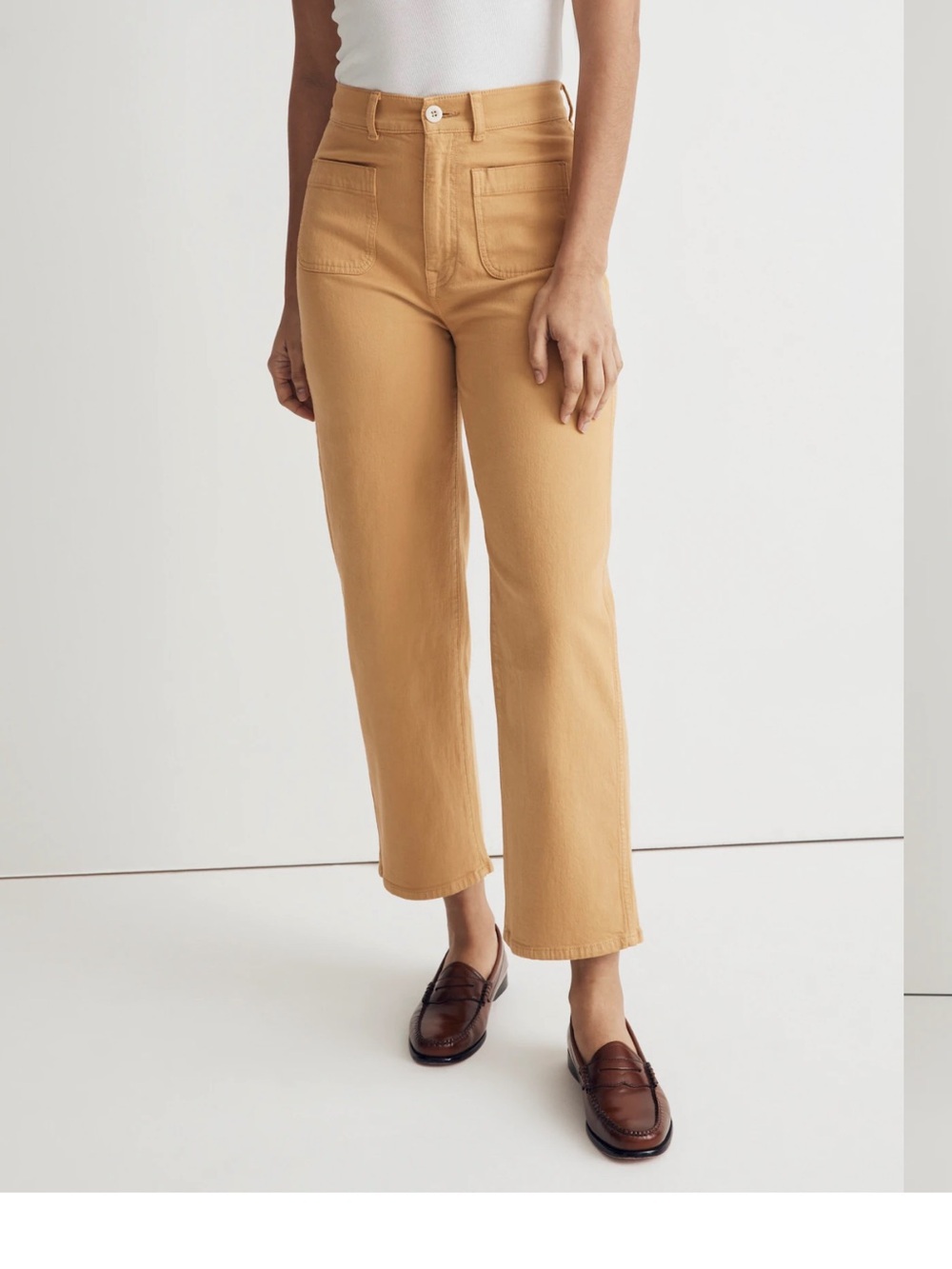 Madewell Straight ankle Jeans in Mustard